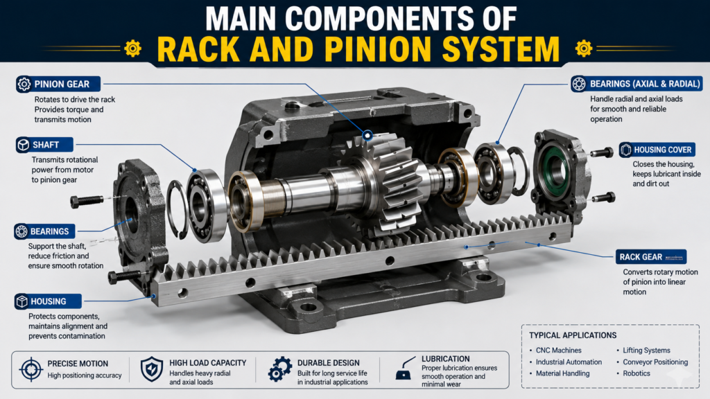 Rack and pinion - Main Components of Rack and Pinion System