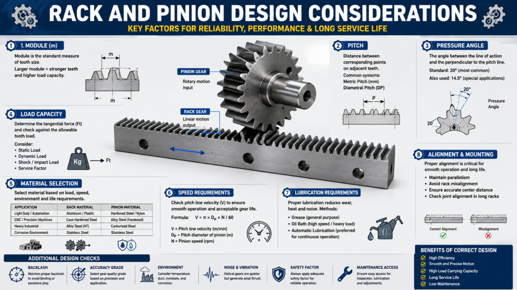 Rack and Pinion - Rack and Pinion Design Considerations