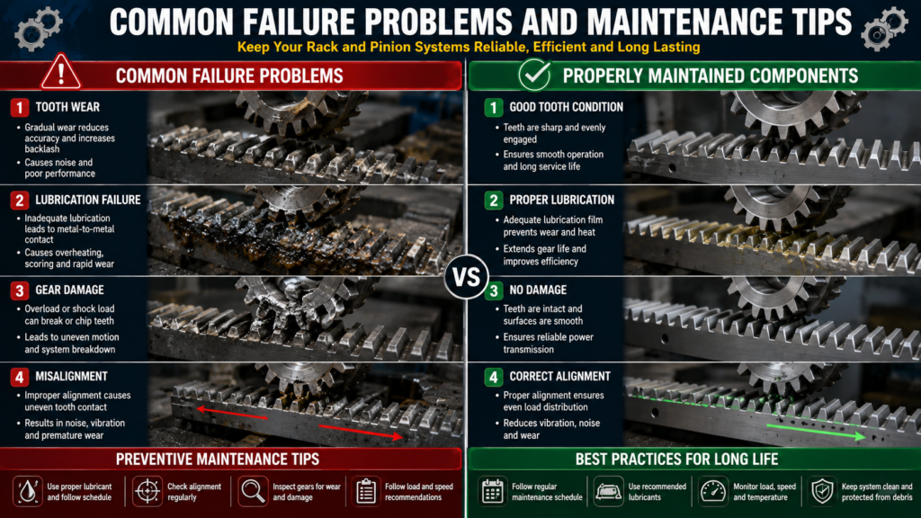 Rack And Pinion - Common Failure Problems and Maintenance Tips