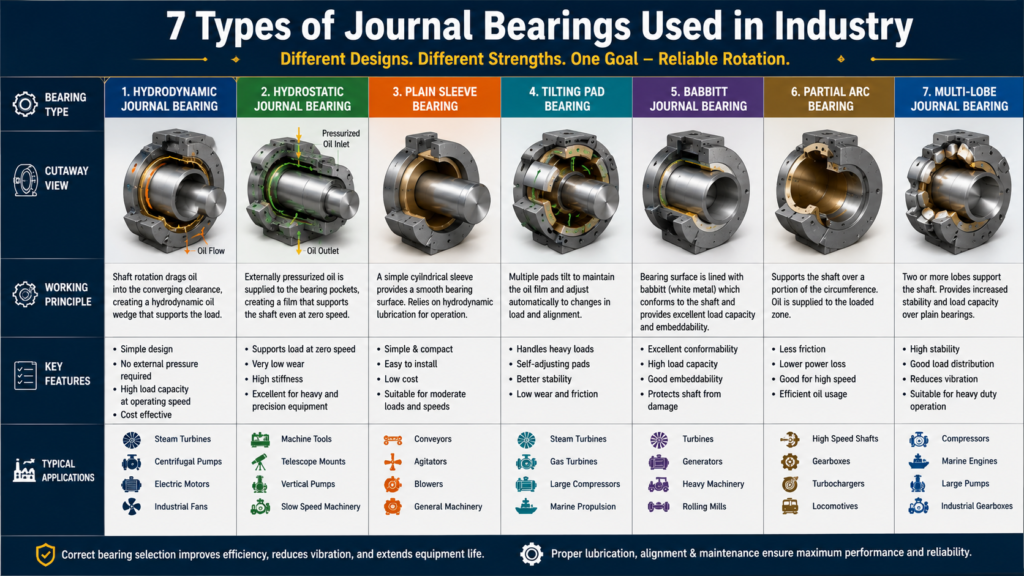 Journal bearings - 7 Types of Journal Bearings Used in Industry